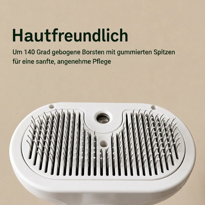 Hautfreundliche Borsten der Nebelbürste™ mit gummierten Spitzen, Nahaufnahme